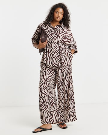 Simply Be Zebra Wide Leg Co-Ord Trouser