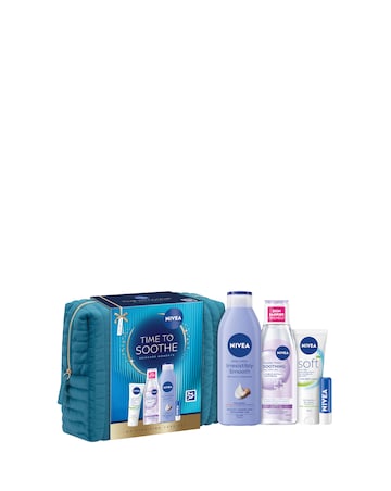Nivea Time To Soothe Skinare Essentials Giftset With Quilted Cosmetic Bag