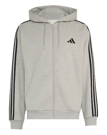 adidas 3 Stripes Fleece Full Zip Hoodie