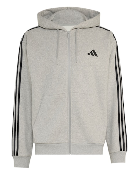 adidas 3 Stripes Fleece Full Zip Hoodie