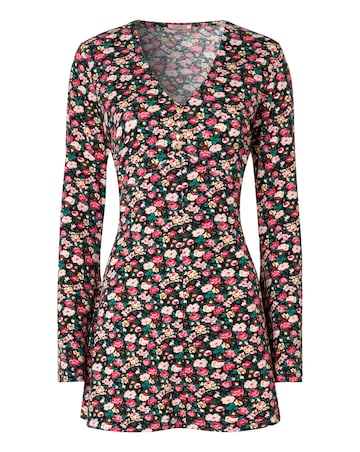 Joe Browns Anna Ditsy Floral V Neck Tunic Top