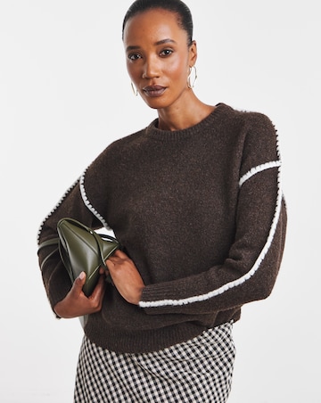 Contrast Whipstitch Jumper