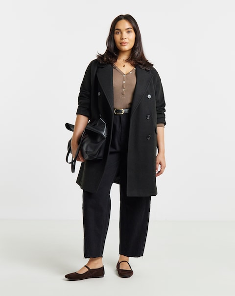 Double Breasted Lined Coat