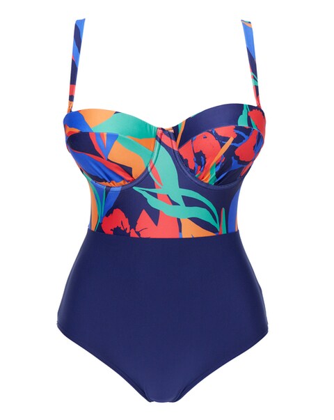 Underwired Bandeau Swimsuit With Detachable Straps
