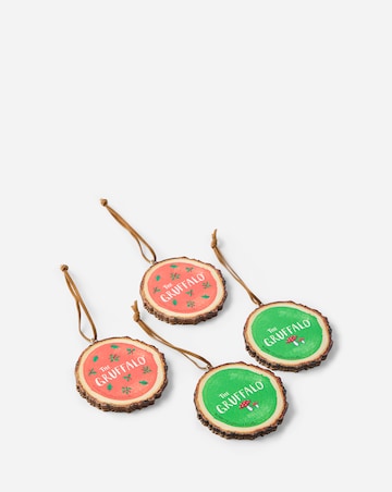 Gisela Graham Gruffalo Wooden Hanging Decorations - Set of 4