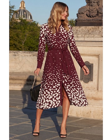 Sosandar Gradiant Spot Print Shirt Dress