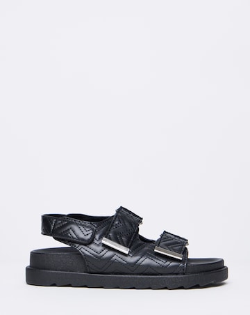 Simply Be Jess Quilted Touch and Close Sandals - Wide Fit (E)