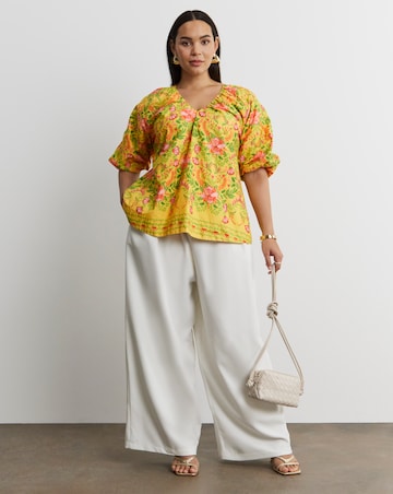 Joanna Hope Cotton Poplin Blouse