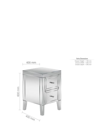 Valencia 2 Drawer Bedside Table