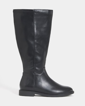 Anya Flat Stretch Knee High Boots - Wide Fit (E) & Curvy Calf