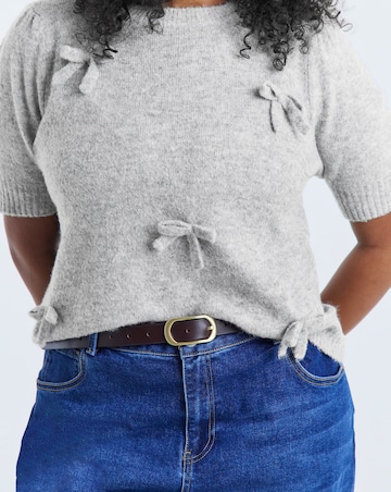 Short Sleeve Bow Jumper