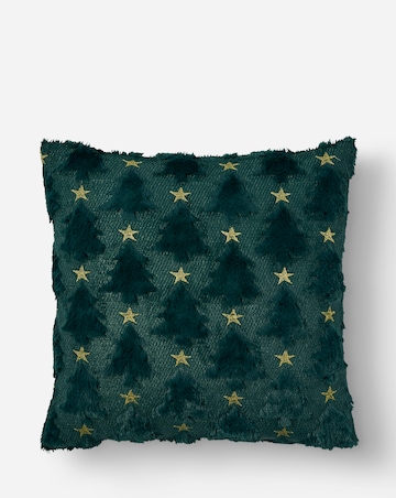 Faux Fur Christmas Trees Cushion