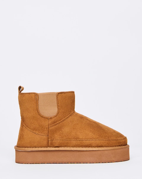 Edith Flatform Warm Lined Chelsea Snug Boots - Wide Fit (E)