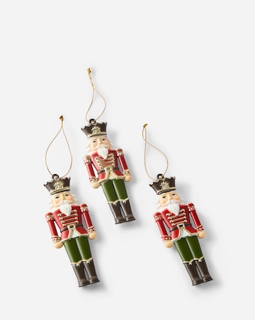 Gisela Graham Nutcracker Hanging Decorations - Set of 3