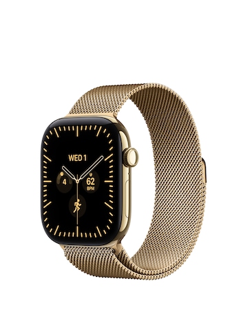 Apple Watch Series 12 GPS + Cellular 46mm - Gold Titanium/Gold Milanese - S/M