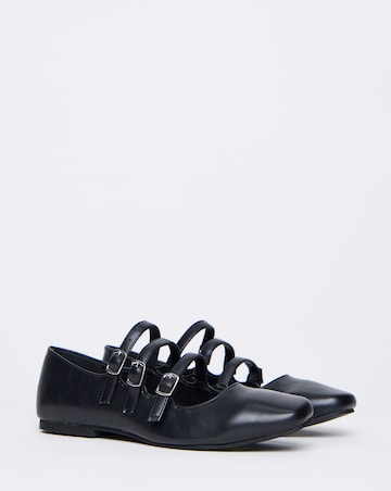 Jemma Multi Strap Mary Jane Ballerina - Wide Fit (E)