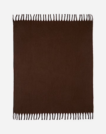 Faux Mohair Fringed Throw