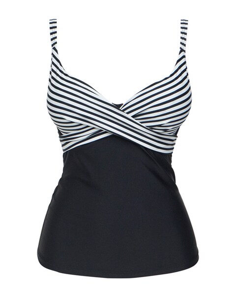Figleaves Tailor Underwired Twist Front Tankini Top