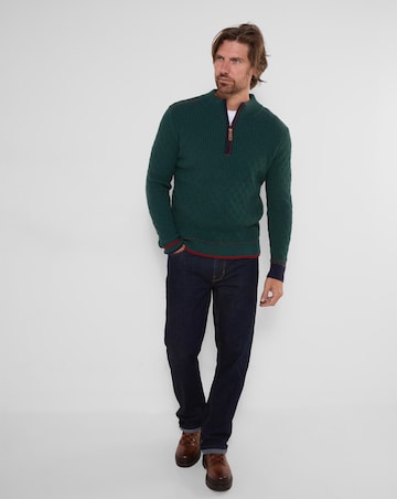 Joe Browns Customised Funnel Neck Jumper - Green