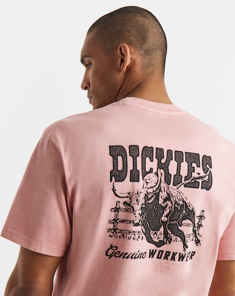 Dickies Short Sleeve Buchtell Back Graphic T-Shirt - Rose