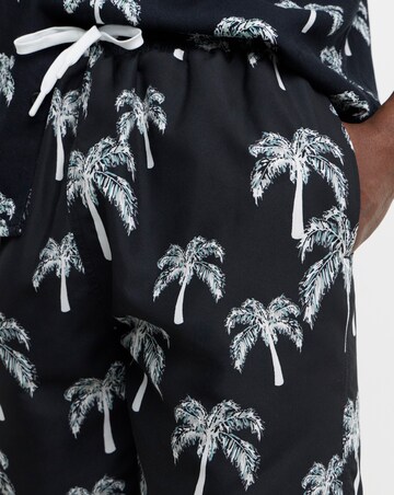 Mono Palm Print Co-Ord Swim Shorts