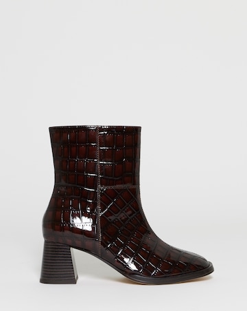 Brooklyn Flared Block Heel Ankle Boots - Extra Wide Fit (EEE)