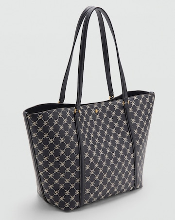 Mango Printed Logo Shopper Bag