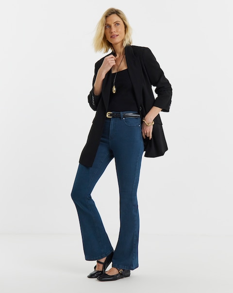 Indigo High Waist Super Soft Bootcut Jeans