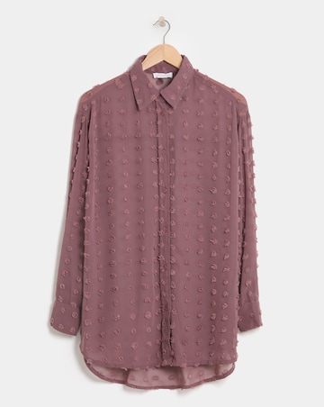 Simply Be Mauve Oversized Dobby Shirt