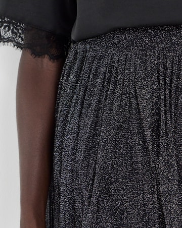 Black Glitter Midaxi Skirt