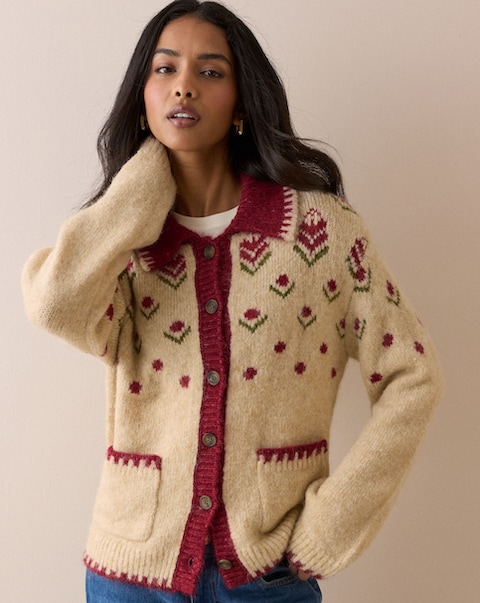 Nobody's Child Ditsy Collar Jacket
