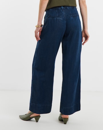 Indigo Wide Leg Jeans with Tencel TM Lyocell