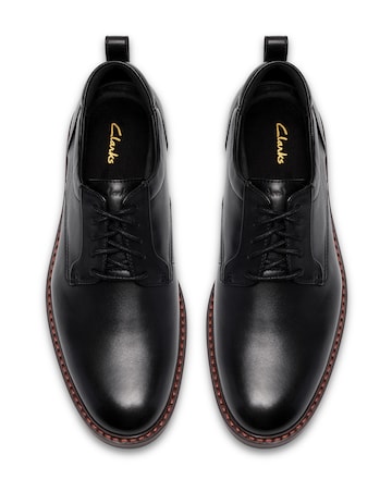 Clarks Aldwin 2 Leather Derby Shoe - Black
