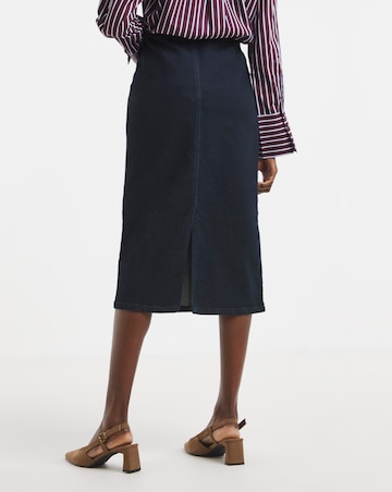 Indigo Denim Smart Pencil Skirt