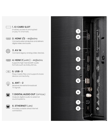 Hisense 43E6STUK 43in 4K Ultra HD HDR LED Smart TV