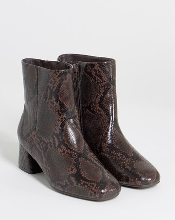 Carmella Block Heel Ankle Boots - Wide Fit (E)