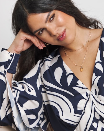 Joanna Hope Printed Long Sleeve Tea Dress