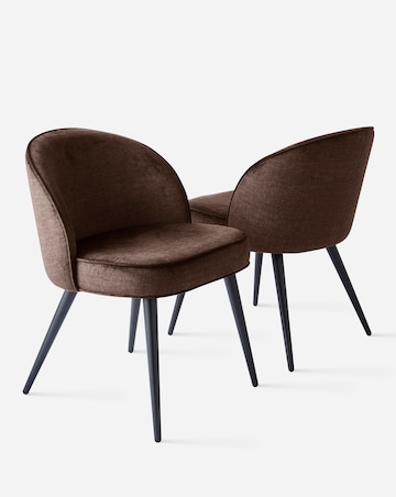Emilie Chenille Pair of Dining Chairs