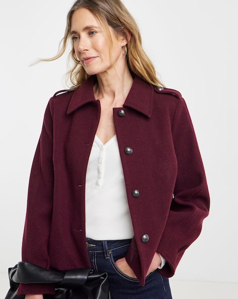 Short Button Front Jacket