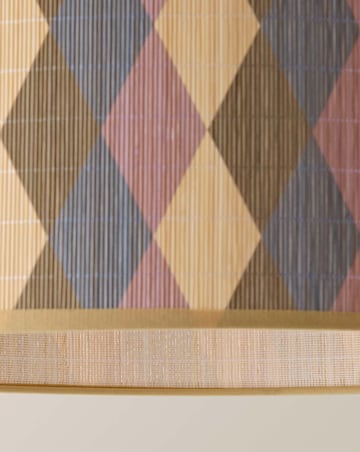 ValueLights Lori Large Diamond Print Bamboo Shade