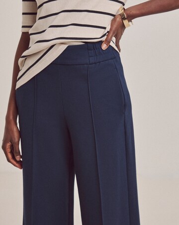 Anthology Navy Ponte Pull On Wide Leg Trouser