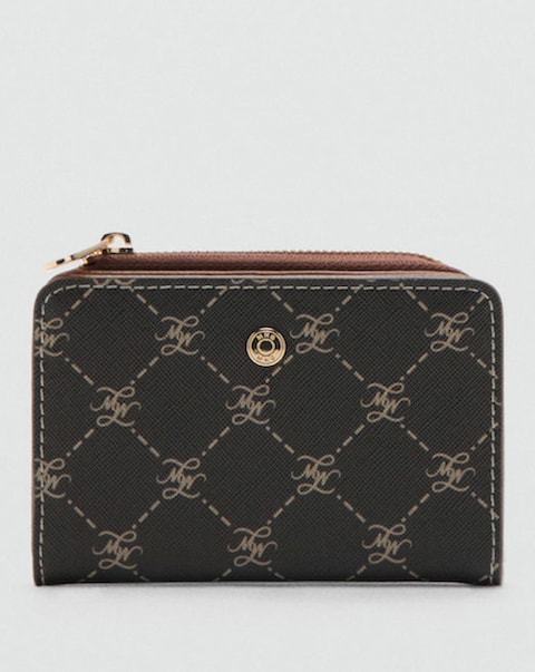 Mango Medium Logo Print Wallet