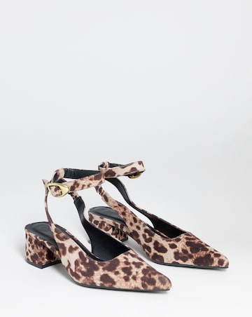 Isabella Ankle Detail Block Heel Pointed Shoes - Extra Wide Fit (EEE)
