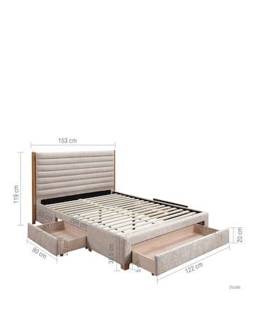 Arabella Bed Frame with Drawer Storage