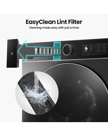 Hisense 5i 12kg / 8kg Heat Pump KitchenFit Washer Dryer Black