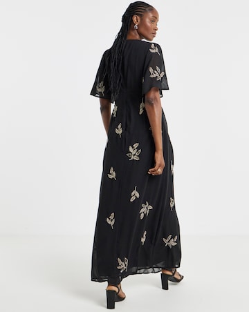 Maya Deluxe Twist Front Embellished Maxi Dress