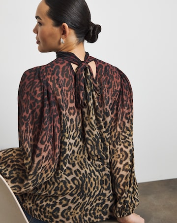 Joanna Hope Chiffon Tie neck Blouse