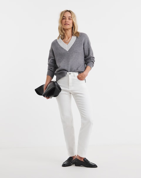 Magisculpt White Straight Leg Jeans