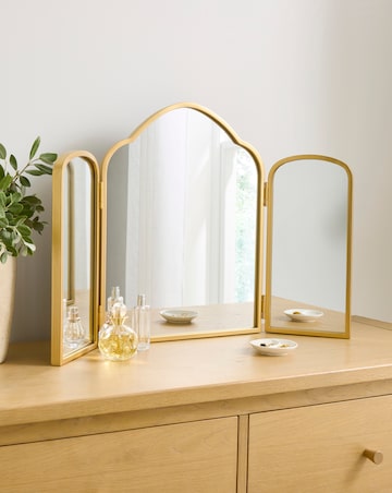 Juliette Gold Arched Dressing Table Mirror