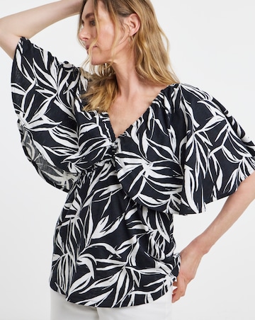 V Neck Cape Angel Sleeve Top